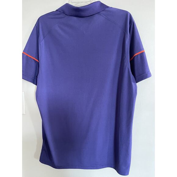 New Nike Dri Fit Performance Clemson Tigers Blade Collar Polo Shirt Men Purple L - Picture 4 of 4